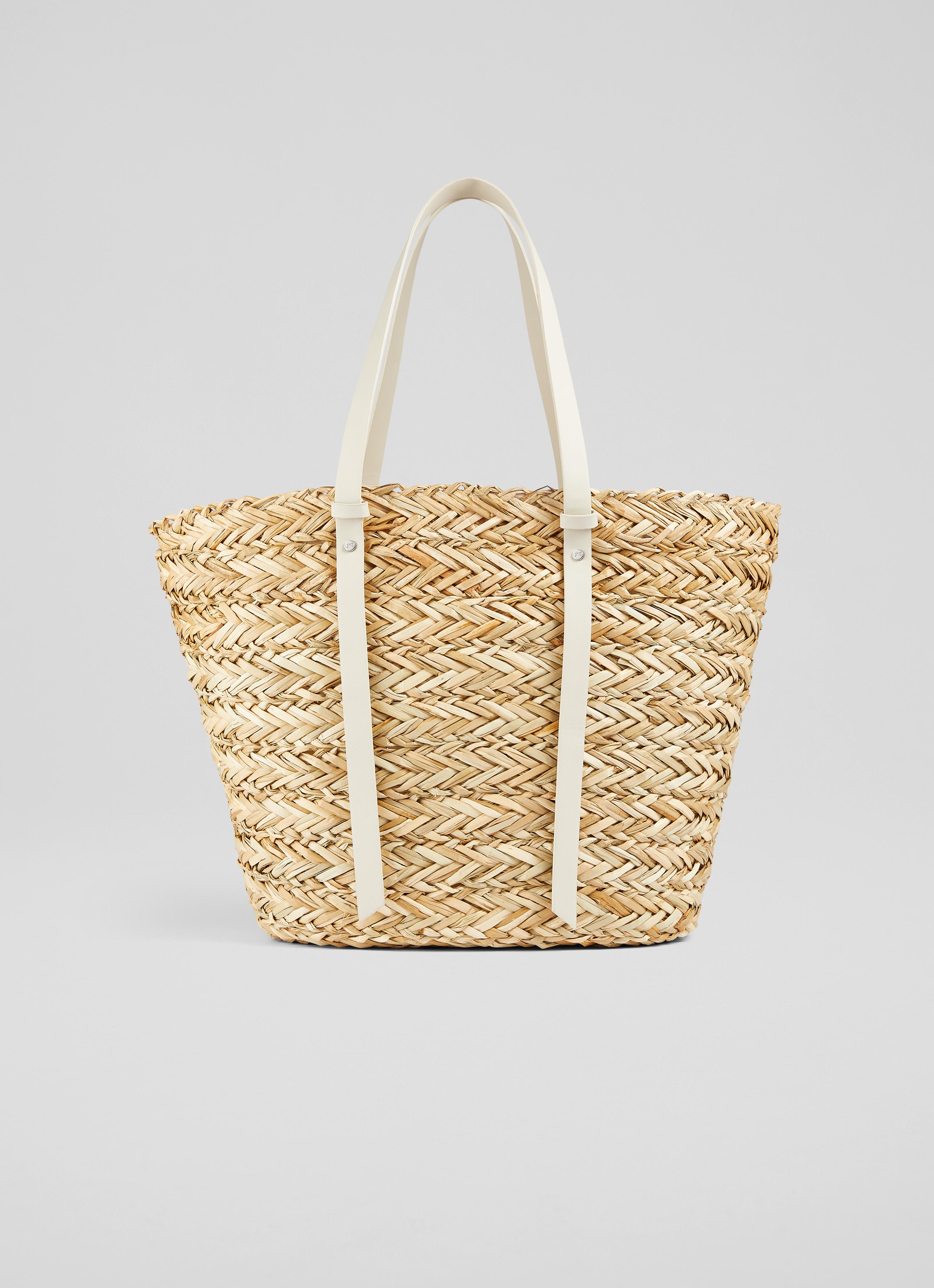 Viola Natural Straw Cream Handles Basket Bag | Tote Bags | Handbags |  Collections | L.K.Bennett, London